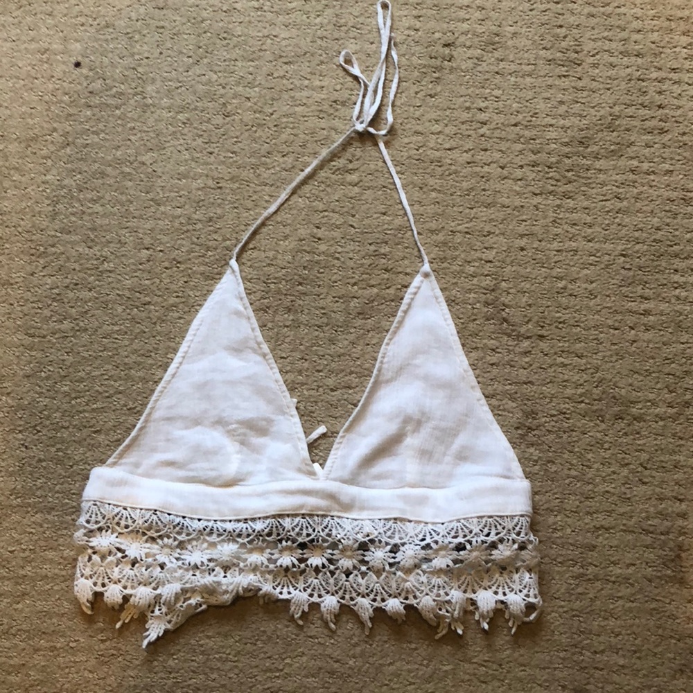 White halter top